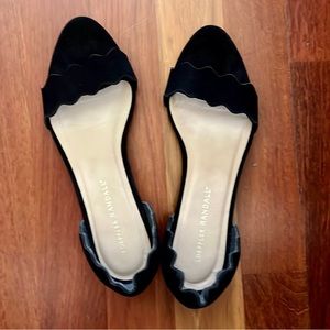 Loeffler Randall black suede flats